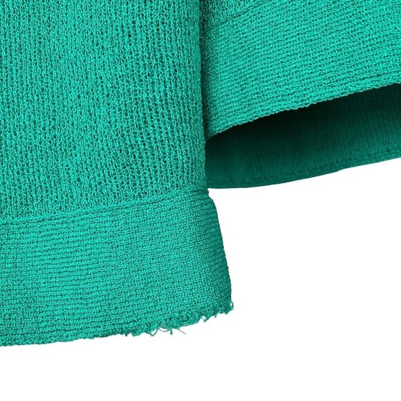 Vtg Castleberry Knit Cardigan Sweater Jacket Hook Open Front Minty Green Size 8 - Picture 5 of 8